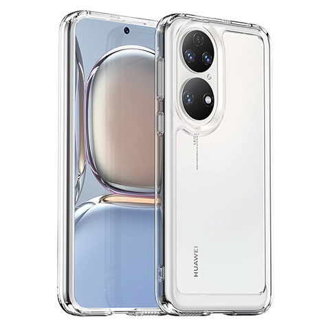 Silikon Hülle Handyhülle Ultra Dünn Flexible Schutzhülle 360 Grad Ganzkörper Tasche J02S für Huawei P50 Klar