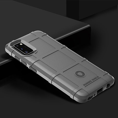 Silikon Hülle Handyhülle Ultra Dünn Flexible Schutzhülle 360 Grad Ganzkörper Tasche J02S für Samsung Galaxy A41 Grau
