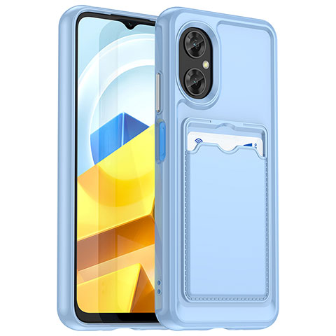 Silikon Hülle Handyhülle Ultra Dünn Flexible Schutzhülle 360 Grad Ganzkörper Tasche J02S für Xiaomi Redmi Note 11R 5G Blau