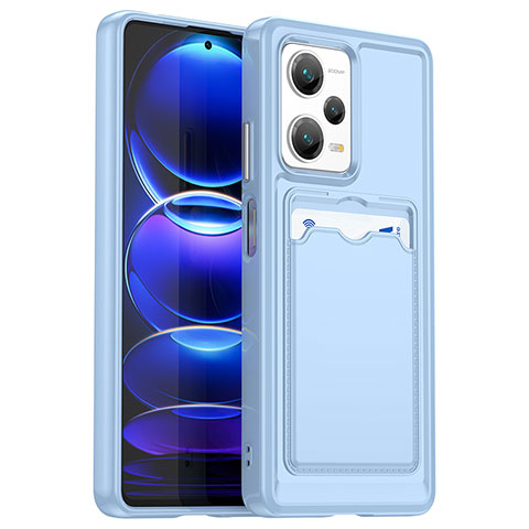 Silikon Hülle Handyhülle Ultra Dünn Flexible Schutzhülle 360 Grad Ganzkörper Tasche J02S für Xiaomi Redmi Note 12 Pro+ Plus 5G Blau