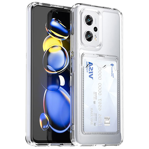 Silikon Hülle Handyhülle Ultra Dünn Flexible Schutzhülle 360 Grad Ganzkörper Tasche J02S für Xiaomi Redmi Note 12T Pro 5G Klar