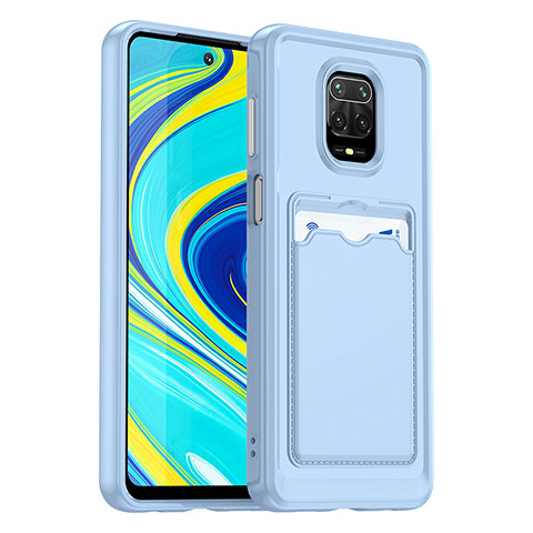 Silikon Hülle Handyhülle Ultra Dünn Flexible Schutzhülle 360 Grad Ganzkörper Tasche J02S für Xiaomi Redmi Note 9 Pro Blau