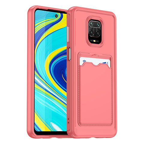 Silikon Hülle Handyhülle Ultra Dünn Flexible Schutzhülle 360 Grad Ganzkörper Tasche J02S für Xiaomi Redmi Note 9 Pro Max Rot