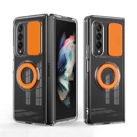 Silikon Hülle Handyhülle Ultra Dünn Flexible Schutzhülle 360 Grad Ganzkörper Tasche MJ1 für Samsung Galaxy Z Fold4 5G Orange