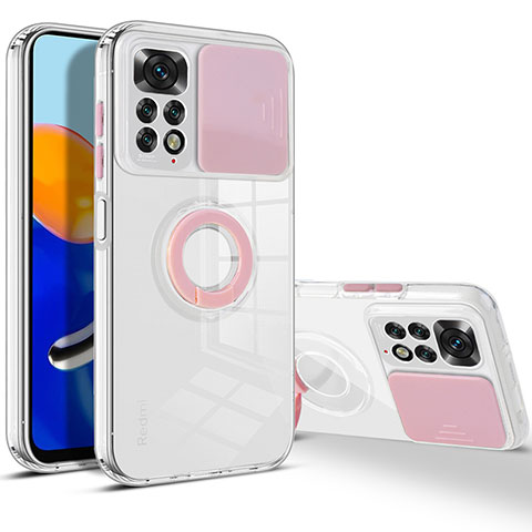 Silikon Hülle Handyhülle Ultra Dünn Flexible Schutzhülle 360 Grad Ganzkörper Tasche MJ1 für Xiaomi Redmi Note 11 4G (2022) Rosa