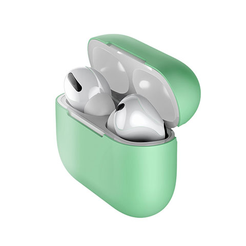 Silikon Hülle Handyhülle Ultra Dünn Flexible Schutzhülle 360 Grad Ganzkörper Tasche S01 für Apple AirPods Pro Grün