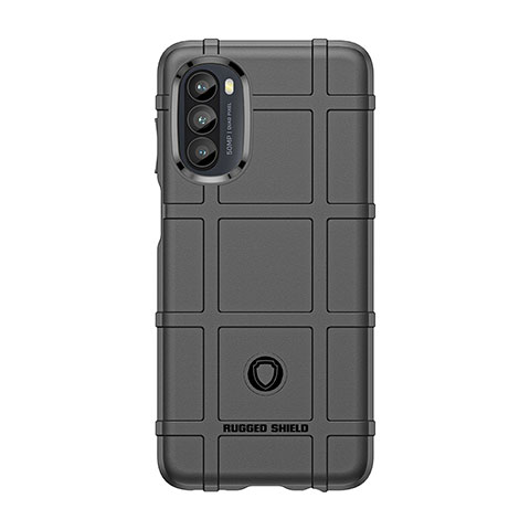 Silikon Hülle Handyhülle Ultra Dünn Flexible Schutzhülle 360 Grad Ganzkörper Tasche S01 für Motorola Moto G71s 5G Schwarz