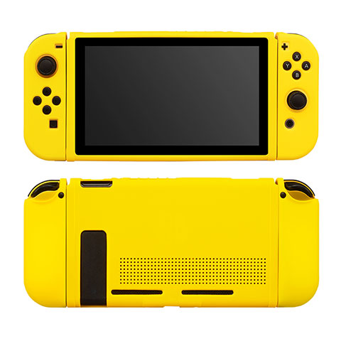 Silikon Hülle Handyhülle Ultra Dünn Flexible Schutzhülle 360 Grad Ganzkörper Tasche S01 für Nintendo Switch Gelb