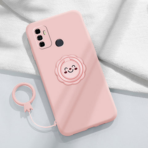 Silikon Hülle Handyhülle Ultra Dünn Flexible Schutzhülle 360 Grad Ganzkörper Tasche S01 für Oppo A11s Rosa