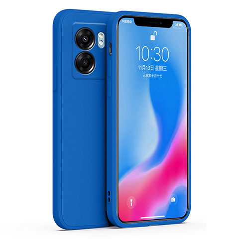 Silikon Hülle Handyhülle Ultra Dünn Flexible Schutzhülle 360 Grad Ganzkörper Tasche S01 für Oppo K10 5G India Blau