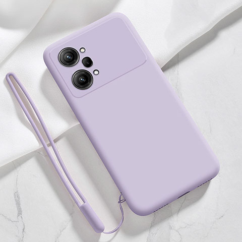 Silikon Hülle Handyhülle Ultra Dünn Flexible Schutzhülle 360 Grad Ganzkörper Tasche S01 für Oppo K10 Pro 5G Helles Lila