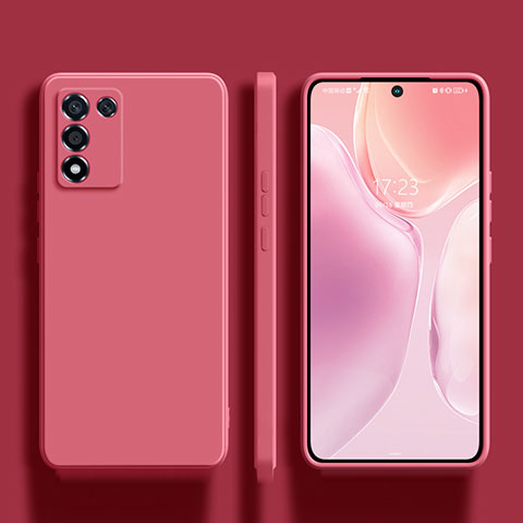 Silikon Hülle Handyhülle Ultra Dünn Flexible Schutzhülle 360 Grad Ganzkörper Tasche S01 für Oppo K9S 5G Pink