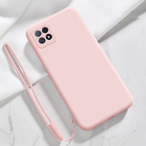 Silikon Hülle Handyhülle Ultra Dünn Flexible Schutzhülle 360 Grad Ganzkörper Tasche S01 für Oppo Reno4 SE 5G Rosa