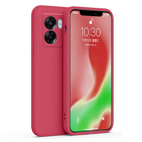 Silikon Hülle Handyhülle Ultra Dünn Flexible Schutzhülle 360 Grad Ganzkörper Tasche S01 für Realme Narzo 50 5G Rot