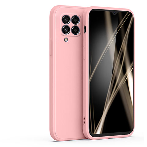 Silikon Hülle Handyhülle Ultra Dünn Flexible Schutzhülle 360 Grad Ganzkörper Tasche S01 für Samsung Galaxy M22 4G Rosa