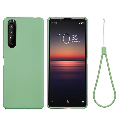 Silikon Hülle Handyhülle Ultra Dünn Flexible Schutzhülle 360 Grad Ganzkörper Tasche S01 für Sony Xperia 1 IV SO-51C Grün