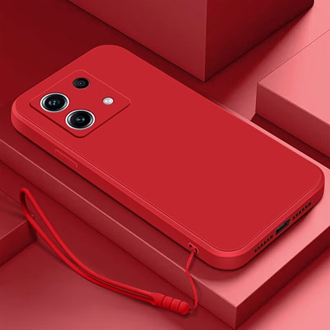 Silikon Hülle Handyhülle Ultra Dünn Flexible Schutzhülle 360 Grad Ganzkörper Tasche S01 für Xiaomi Redmi Note 13 5G Rot