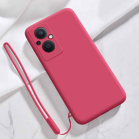 Silikon Hülle Handyhülle Ultra Dünn Flexible Schutzhülle 360 Grad Ganzkörper Tasche S02 für Oppo F21 Pro 5G Rot