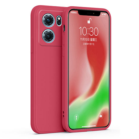 Silikon Hülle Handyhülle Ultra Dünn Flexible Schutzhülle 360 Grad Ganzkörper Tasche S02 für Oppo K10 5G Pink