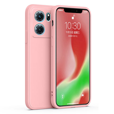 Silikon Hülle Handyhülle Ultra Dünn Flexible Schutzhülle 360 Grad Ganzkörper Tasche S02 für Oppo K10 5G Rosa