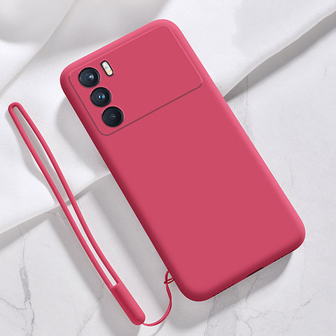 Silikon Hülle Handyhülle Ultra Dünn Flexible Schutzhülle 360 Grad Ganzkörper Tasche S02 für Oppo K9 Pro 5G Rot