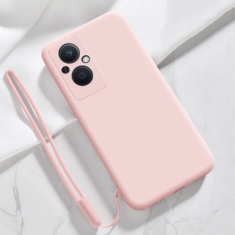 Silikon Hülle Handyhülle Ultra Dünn Flexible Schutzhülle 360 Grad Ganzkörper Tasche S02 für Oppo Reno7 Lite 5G Rosa