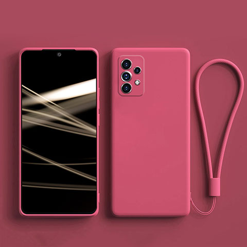 Silikon Hülle Handyhülle Ultra Dünn Flexible Schutzhülle 360 Grad Ganzkörper Tasche S02 für Samsung Galaxy A72 4G Pink