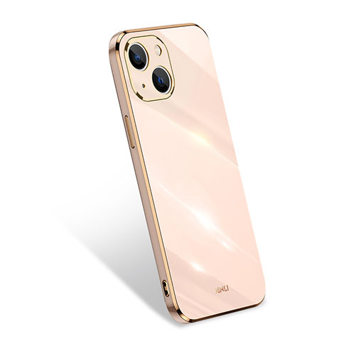 Silikon Hülle Handyhülle Ultra Dünn Flexible Schutzhülle 360 Grad Ganzkörper Tasche S03 für Apple iPhone 13 Gold