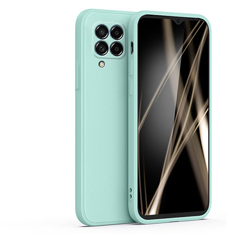 Silikon Hülle Handyhülle Ultra Dünn Flexible Schutzhülle 360 Grad Ganzkörper Tasche S03 für Samsung Galaxy A12 Nacho Cyan