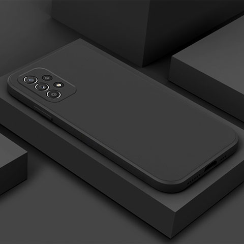 Silikon Hülle Handyhülle Ultra Dünn Flexible Schutzhülle 360 Grad Ganzkörper Tasche S03 für Samsung Galaxy A32 4G Schwarz
