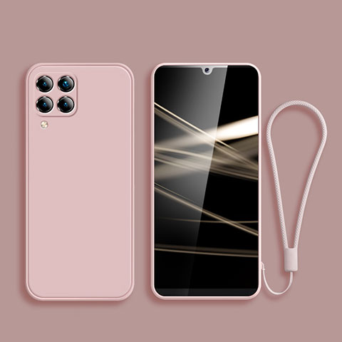 Silikon Hülle Handyhülle Ultra Dünn Flexible Schutzhülle 360 Grad Ganzkörper Tasche S04 für Samsung Galaxy A12 Rosa