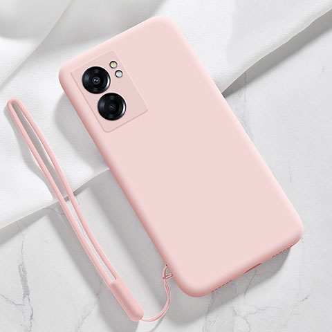 Silikon Hülle Handyhülle Ultra Dünn Flexible Schutzhülle 360 Grad Ganzkörper Tasche S05 für Realme Narzo 50 5G Rosa