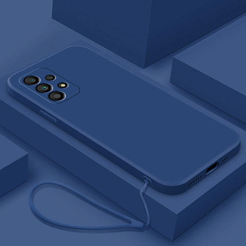 Silikon Hülle Handyhülle Ultra Dünn Flexible Schutzhülle 360 Grad Ganzkörper Tasche S05 für Samsung Galaxy A33 5G Blau