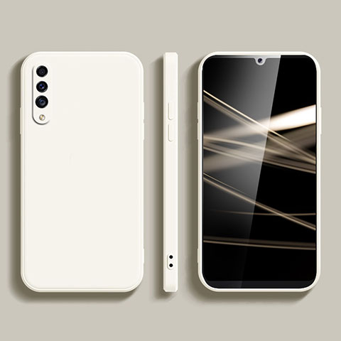 Silikon Hülle Handyhülle Ultra Dünn Flexible Schutzhülle 360 Grad Ganzkörper Tasche S05 für Samsung Galaxy A90 5G Weiß