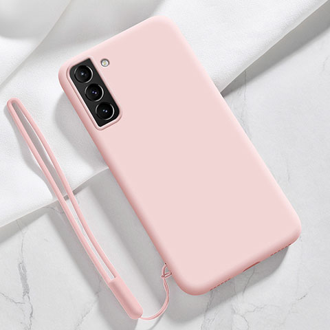 Silikon Hülle Handyhülle Ultra Dünn Flexible Schutzhülle 360 Grad Ganzkörper Tasche S05 für Samsung Galaxy S21 5G Rosa