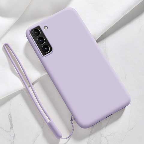 Silikon Hülle Handyhülle Ultra Dünn Flexible Schutzhülle 360 Grad Ganzkörper Tasche S05 für Samsung Galaxy S21 5G Violett