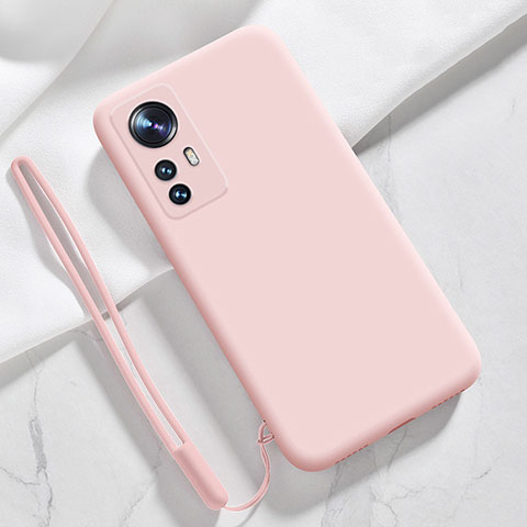 Silikon Hülle Handyhülle Ultra Dünn Flexible Schutzhülle 360 Grad Ganzkörper Tasche S07 für Xiaomi Mi 12 5G Rosa