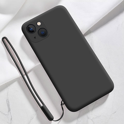 Silikon Hülle Handyhülle Ultra Dünn Flexible Schutzhülle 360 Grad Ganzkörper Tasche S08 für Apple iPhone 13 Mini Schwarz