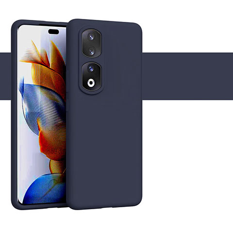 Silikon Hülle Handyhülle Ultra Dünn Flexible Schutzhülle 360 Grad Ganzkörper Tasche YK1 für Huawei Honor 90 Pro 5G Blau