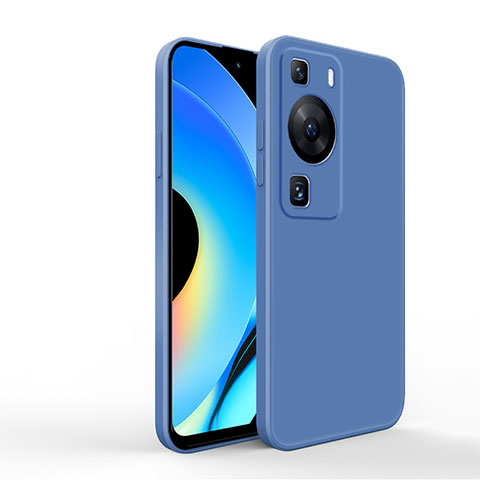 Silikon Hülle Handyhülle Ultra Dünn Flexible Schutzhülle 360 Grad Ganzkörper Tasche YK1 für Huawei P60 Pro Blau