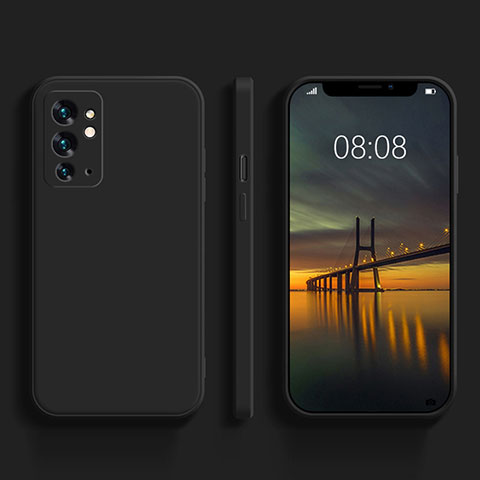 Silikon Hülle Handyhülle Ultra Dünn Flexible Schutzhülle 360 Grad Ganzkörper Tasche YK1 für OnePlus 9RT 5G Schwarz