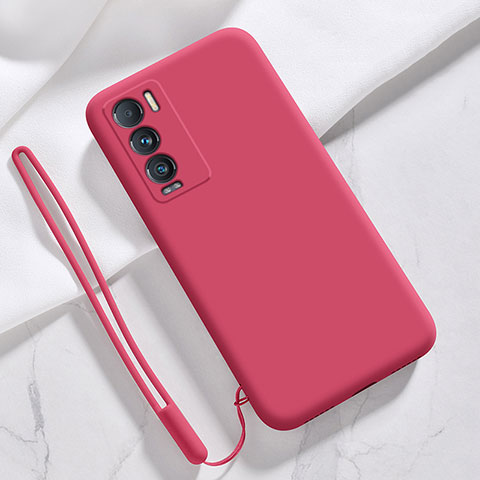 Silikon Hülle Handyhülle Ultra Dünn Flexible Schutzhülle 360 Grad Ganzkörper Tasche YK1 für Realme GT Master Explorer 5G Rot