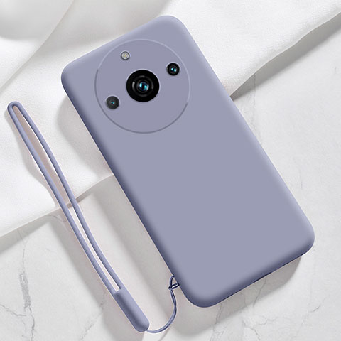 Silikon Hülle Handyhülle Ultra Dünn Flexible Schutzhülle 360 Grad Ganzkörper Tasche YK1 für Realme Narzo 60 5G Lavendel Grau