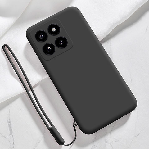 Silikon Hülle Handyhülle Ultra Dünn Flexible Schutzhülle 360 Grad Ganzkörper Tasche YK1 für Xiaomi Mi 14 Pro 5G Schwarz