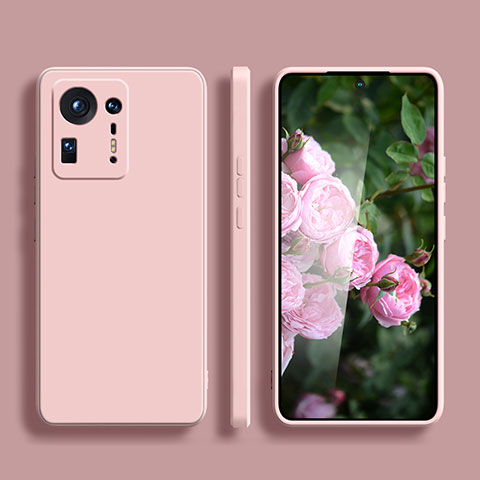 Silikon Hülle Handyhülle Ultra Dünn Flexible Schutzhülle 360 Grad Ganzkörper Tasche YK1 für Xiaomi Mi Mix 4 5G Rosa