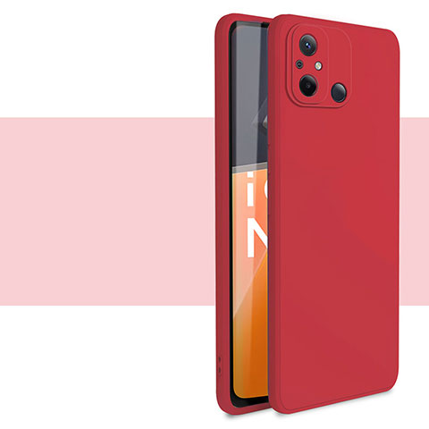 Silikon Hülle Handyhülle Ultra Dünn Flexible Schutzhülle 360 Grad Ganzkörper Tasche YK1 für Xiaomi Poco C55 Rot