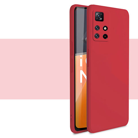 Silikon Hülle Handyhülle Ultra Dünn Flexible Schutzhülle 360 Grad Ganzkörper Tasche YK1 für Xiaomi Poco M4 Pro 5G Rot