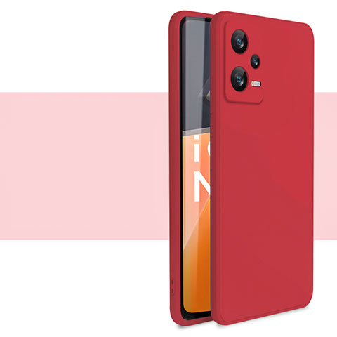 Silikon Hülle Handyhülle Ultra Dünn Flexible Schutzhülle 360 Grad Ganzkörper Tasche YK1 für Xiaomi Poco X5 5G Rot