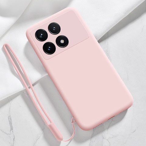 Silikon Hülle Handyhülle Ultra Dünn Flexible Schutzhülle 360 Grad Ganzkörper Tasche YK1 für Xiaomi Redmi K70 Pro 5G Rosa