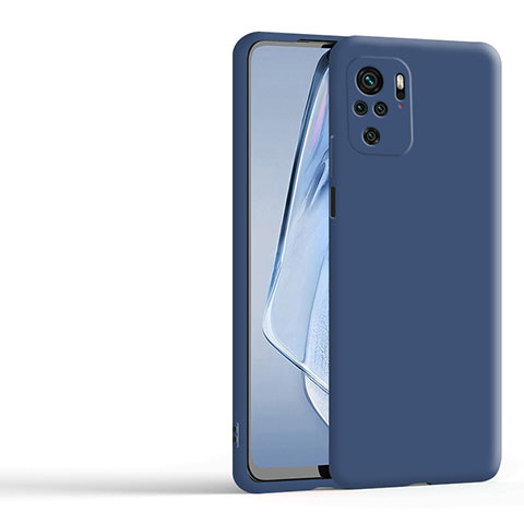 Silikon Hülle Handyhülle Ultra Dünn Flexible Schutzhülle 360 Grad Ganzkörper Tasche YK1 für Xiaomi Redmi Note 10 4G Blau